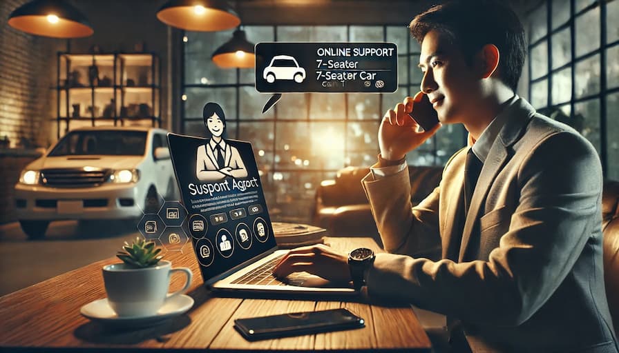 nhân viên bích long chăm sóc khách hàng bao xe 7 chỗ cần thơ đi cà mau