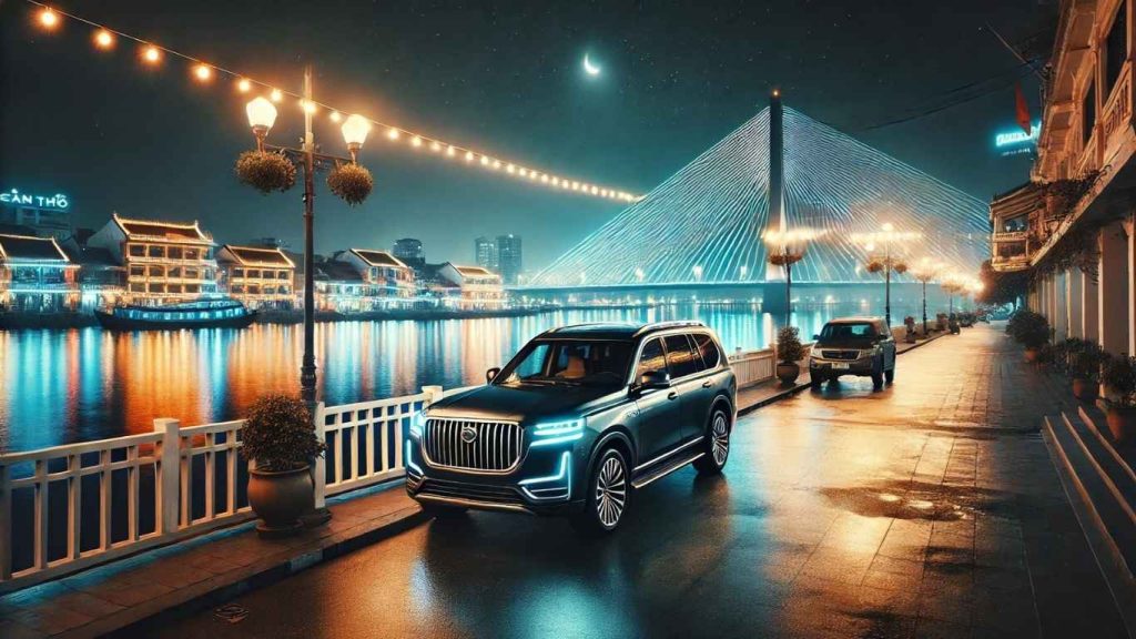 cho thuê xe dịch vụ bích long đậu trên bến ninh kiều cần thơ