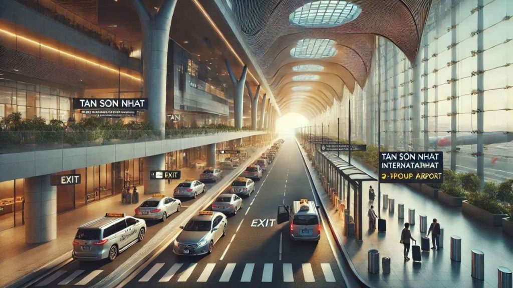 Quang cảnh thuê xe tân sơn nhất đi cần thơ chờ đón khách ở sân bay 