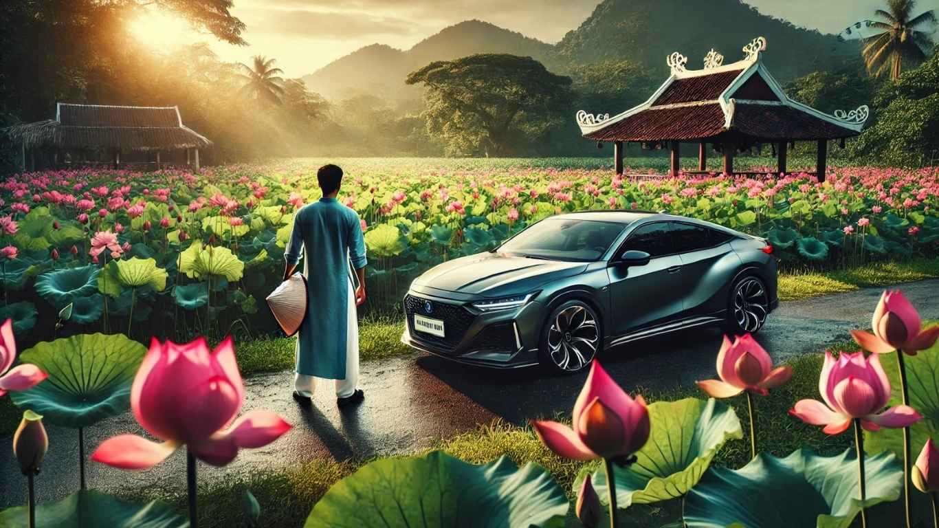 cho thuê xe du lịch tự lái ninh kiều bên hồ sen