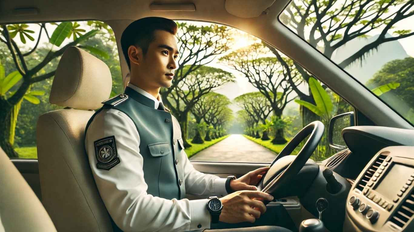 tài xế dịch vụ lái xe hộ bích long cẩn thận, chuyên nghiệp