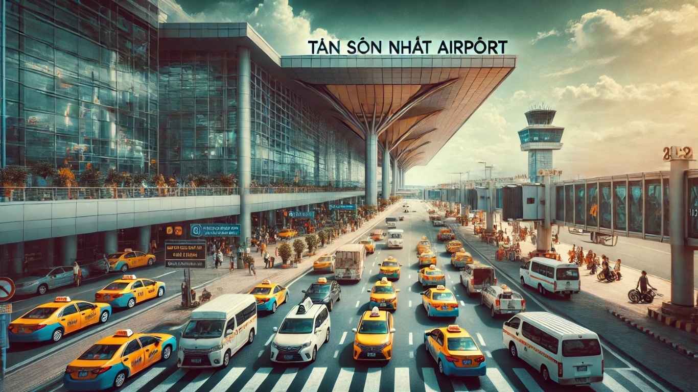 quang cảnh sân bay của thuê xe 7 chỗ tân sơn nhất đi cần thơ