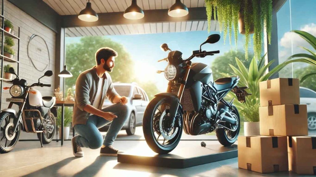 khách hàng kiểm tra xe trước khi thuê xe honda cần thơ bích long