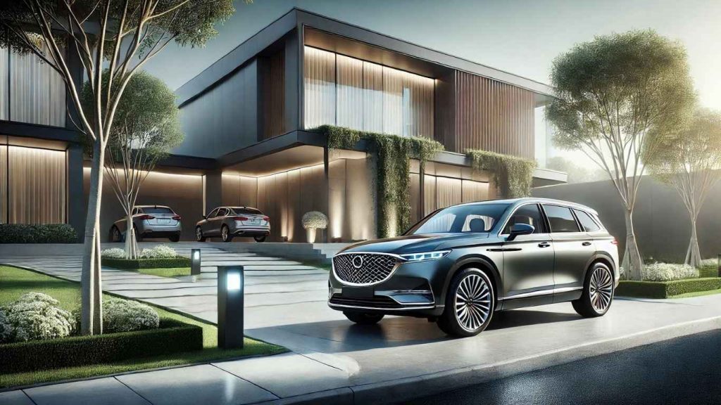 dịch vụ thuê xe tự lái tháng bích long đậu trước nhà