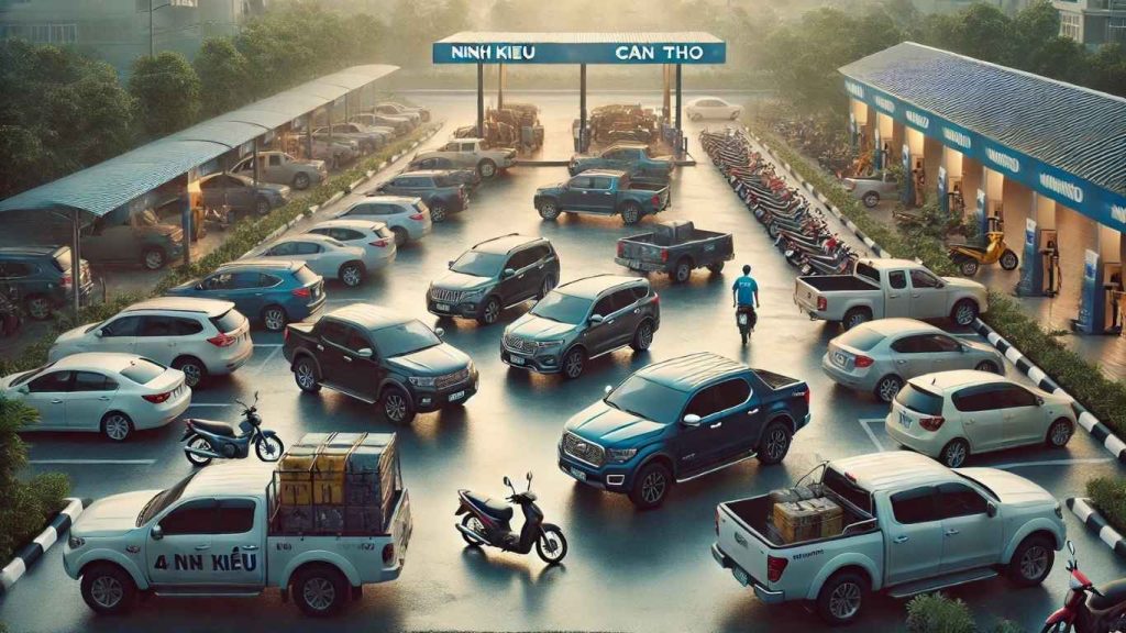 bãi thuê xe khu vực ninh kiều cần thơ của công ty bích long