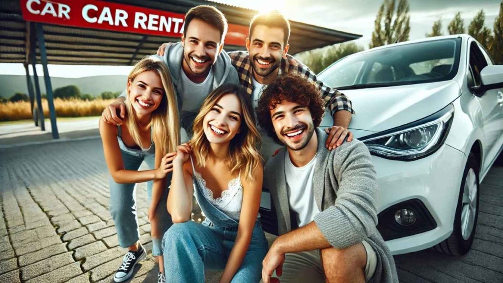 thuê xe cần thơ cho người tại cần thơ với nhóm bạn chụp ảnh lưu niệm bên xe bích long
