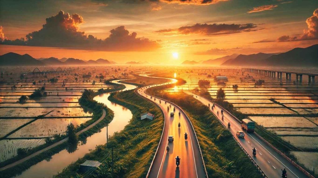 thuê xe sân bay cần thơ đi cà mau lúc hoàng hôn