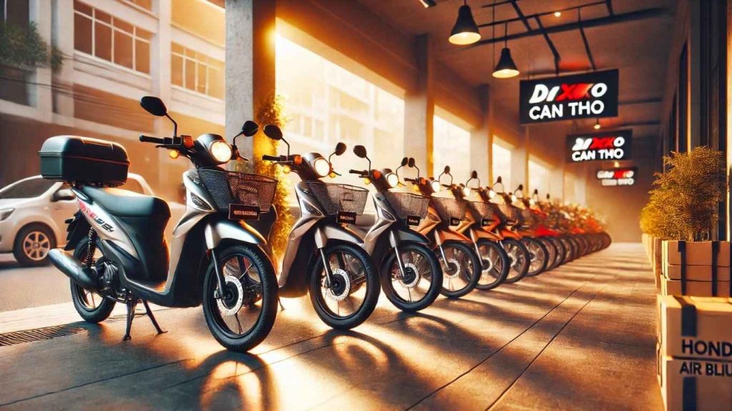 thuê xe trung tâm cần thơ với số lượng lớn xe máy 