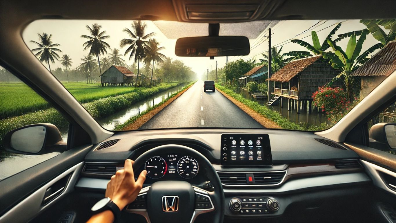 thuê xe sân bay cần thơ đi bà chúa xứ châu đốc với xe tự lái trên đường miền tây
